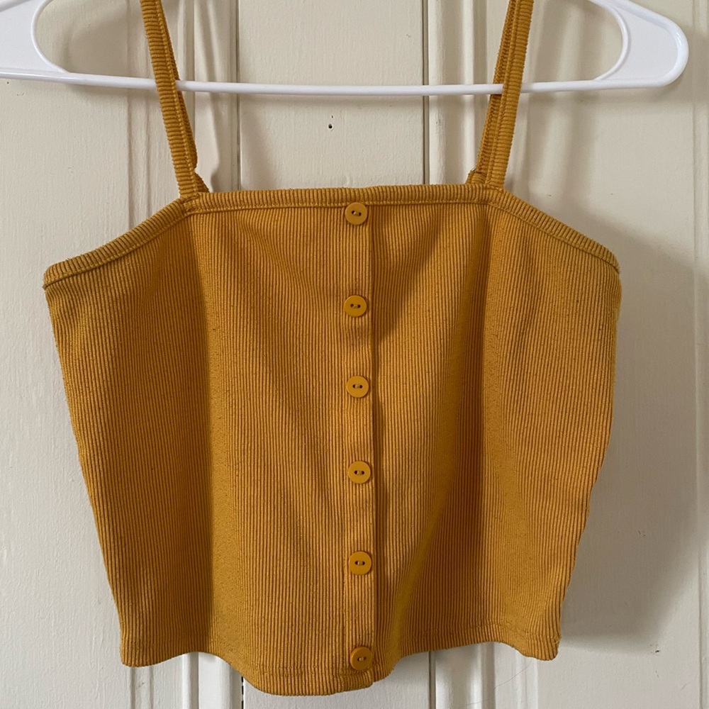 Mustered yellow crop top